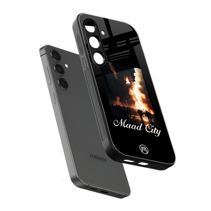 maad city back phone cover | glass case for samsung galaxy s24 fe