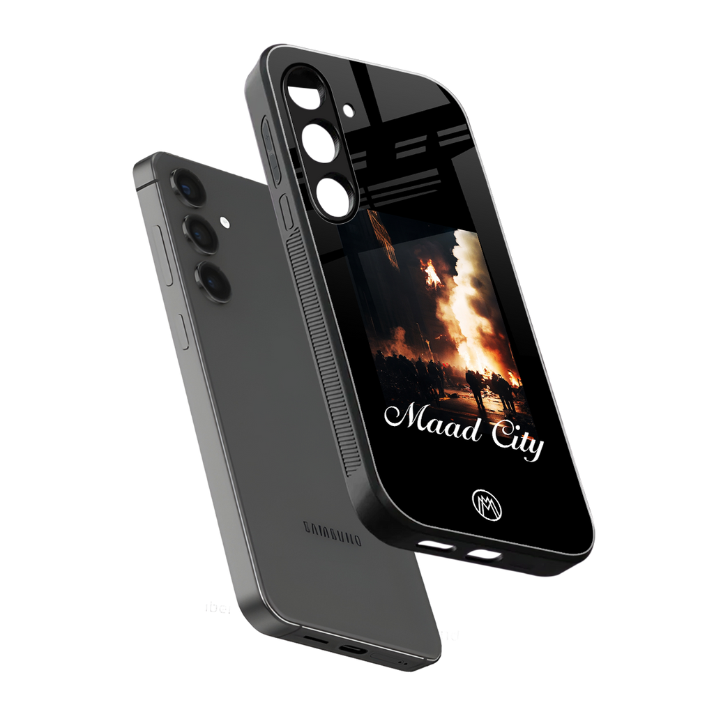 maad city back phone cover | glass case for samsung galaxy s23 plus