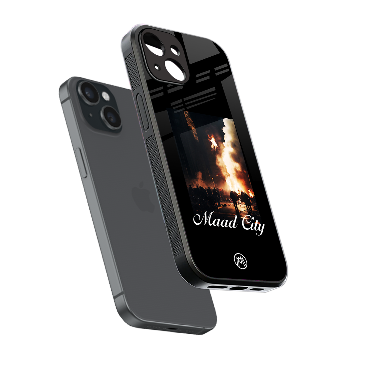 maad city back phone cover | glass case for iphone 15