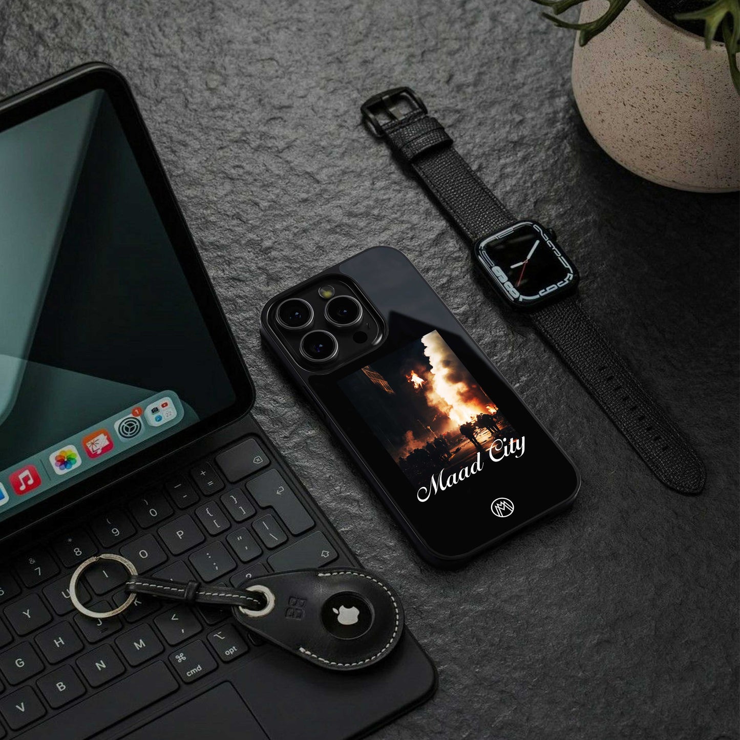 maad city back phone cover | glass case for iphone 14