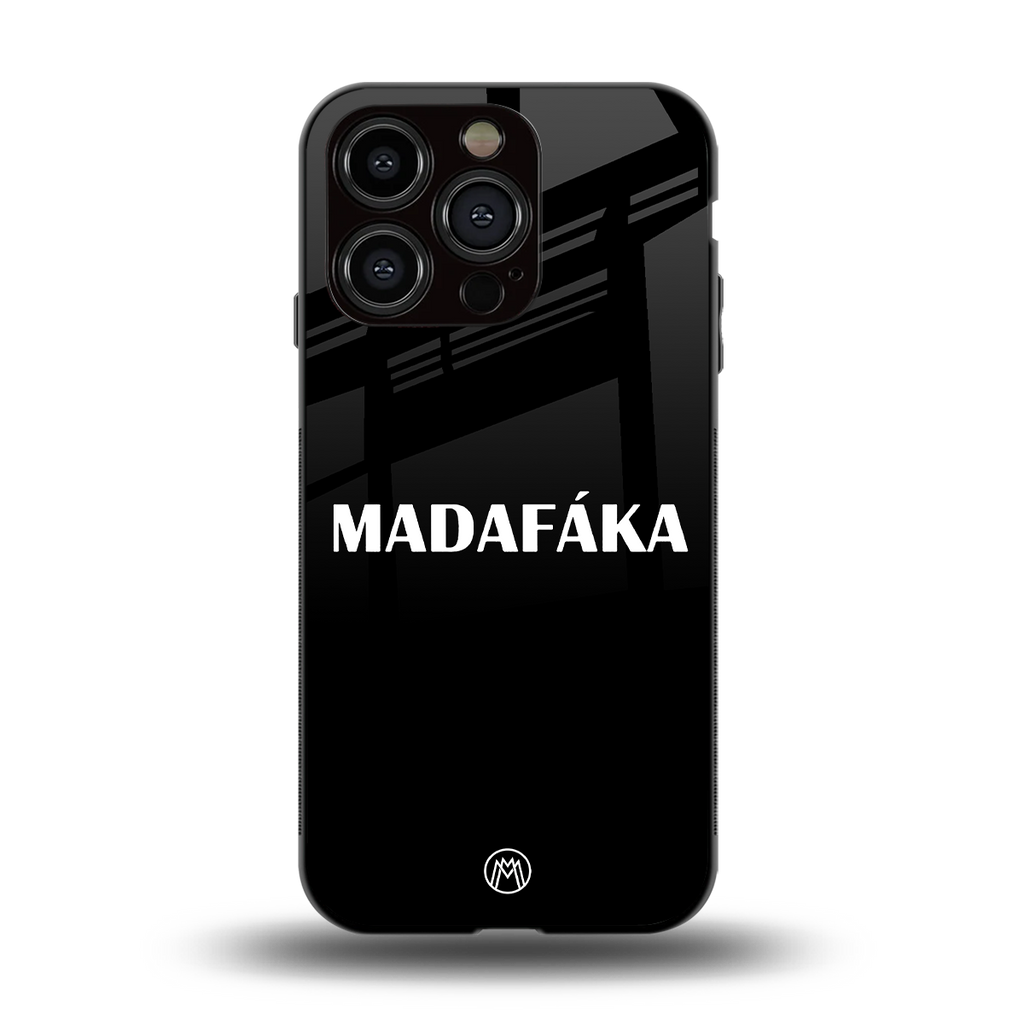 madafaka back phone cover | glass case for iphone 14 pro