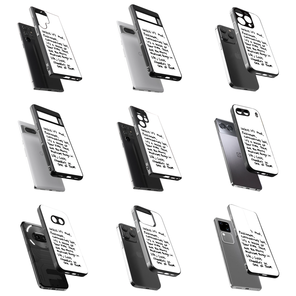 Durable Glass Back Mobile Case for iPhone, Samsung, OnePlus, Google Pixel, Redmi, Vivo, Oppo