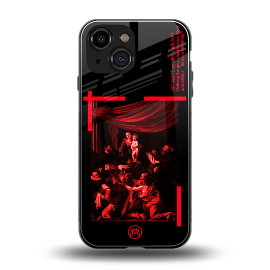 madonna of the rosary back phone cover | glass case for iphone 13 mini