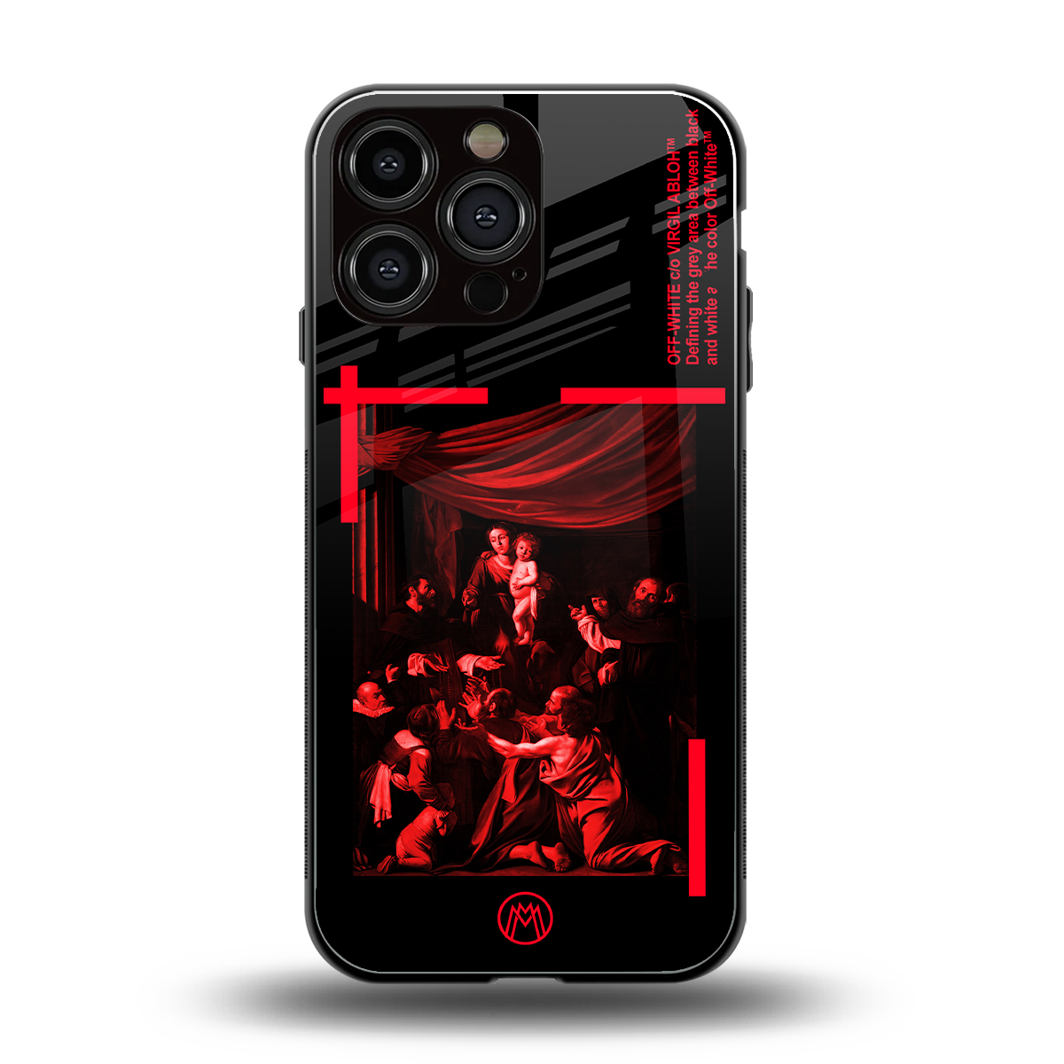 madonna of the rosary back phone cover | glass case for iphone 15 pro max