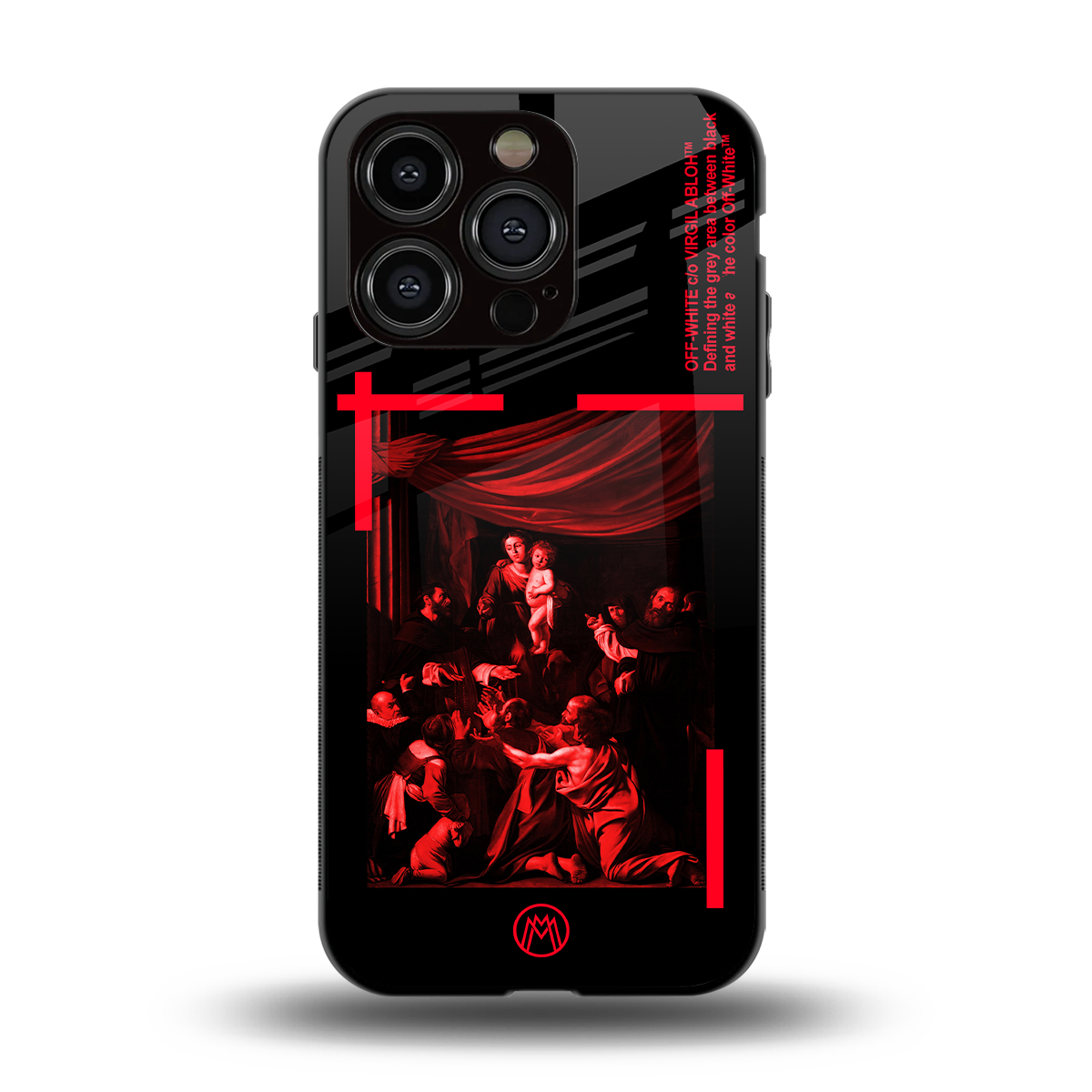 madonna of the rosary back phone cover | glass case for iphone 15 pro