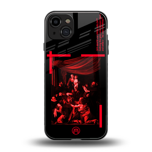 madonna of the rosary back phone cover | glass case for iphone 15