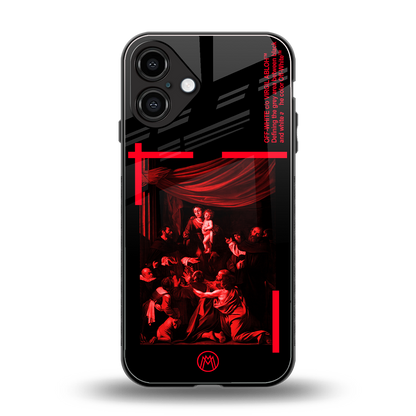 madonna of the rosary back phone cover | glass case for iphone 16 plus