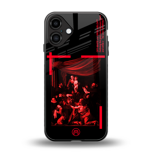 madonna of the rosary back phone cover | glass case for iphone 16 plus