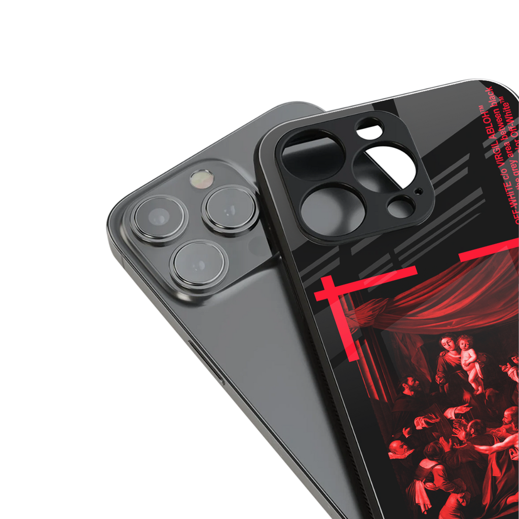 madonna of the rosary back phone cover | glass case for iphone 13 pro max