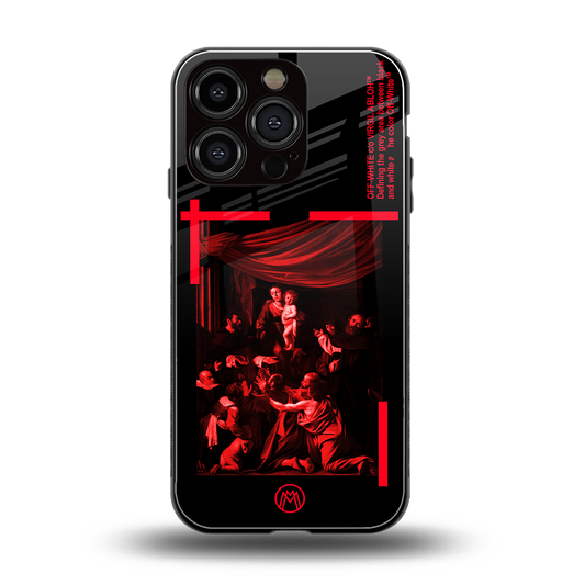madonna of the rosary back phone cover | glass case for iphone 16 pro