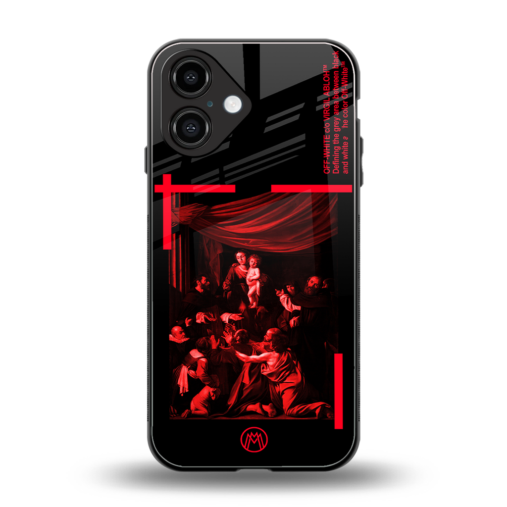 madonna of the rosary back phone cover | glass case for iphone 16