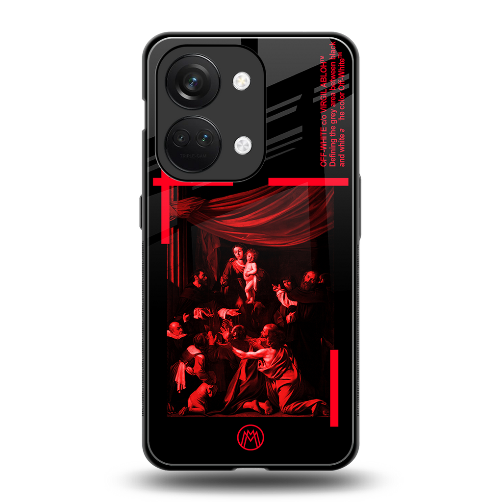 madonna of the rosary back phone cover | glass case for oneplus nord 3