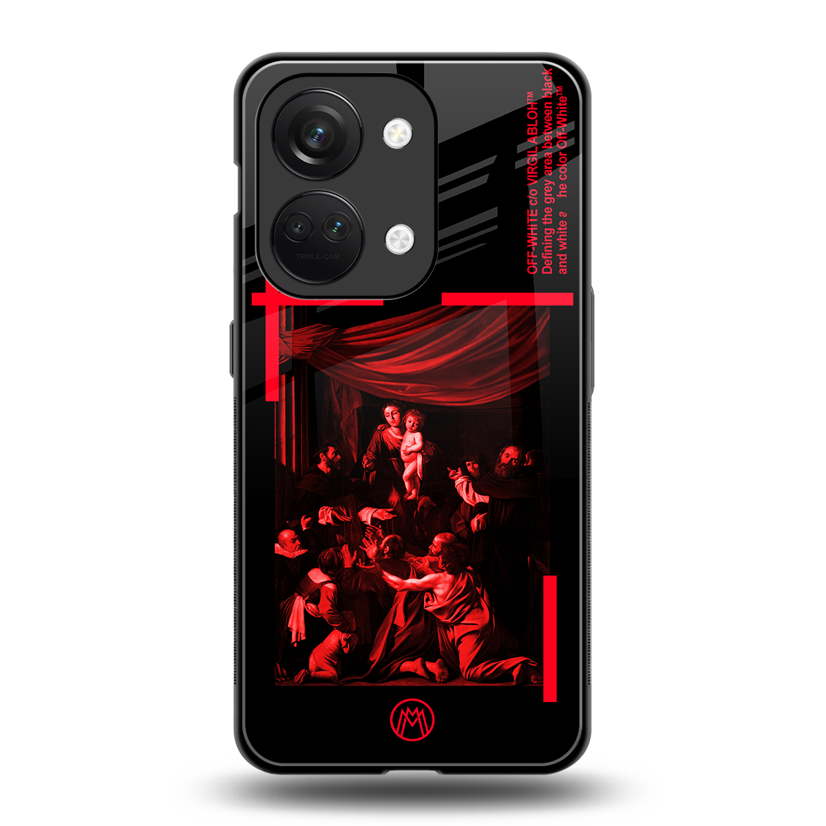 madonna of the rosary back phone cover | glass case for oneplus nord 3