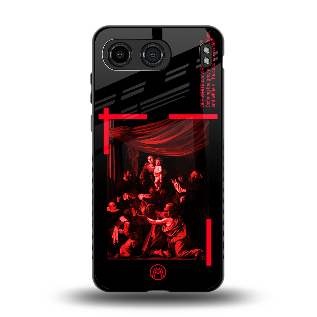 madonna of the rosary back phone cover | glass case for oneplus nord 4