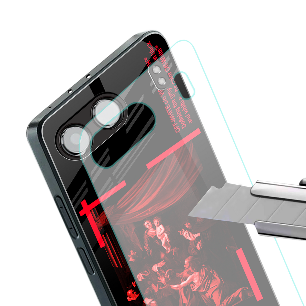 madonna of the rosary back phone cover | glass case for oneplus nord 4
