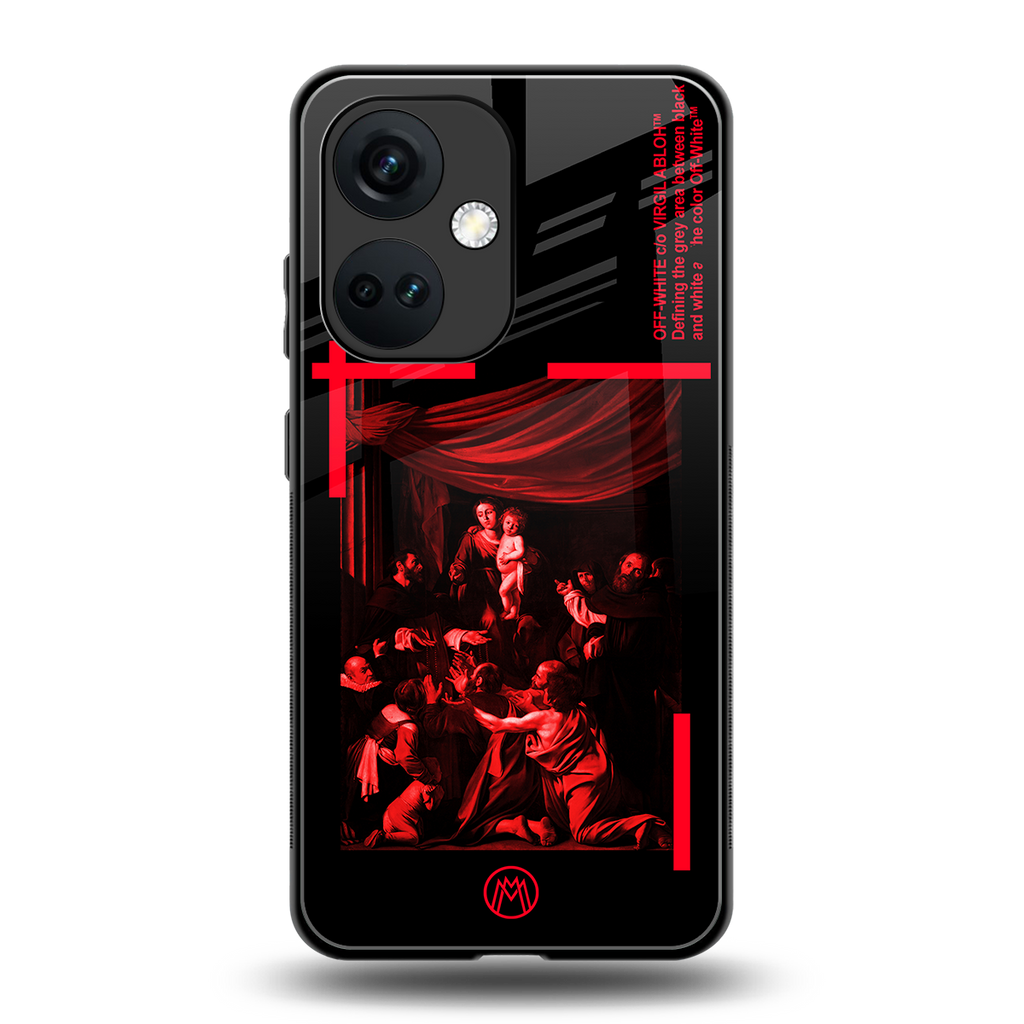 madonna of the rosary back phone cover | glass case for oneplus nord ce 3