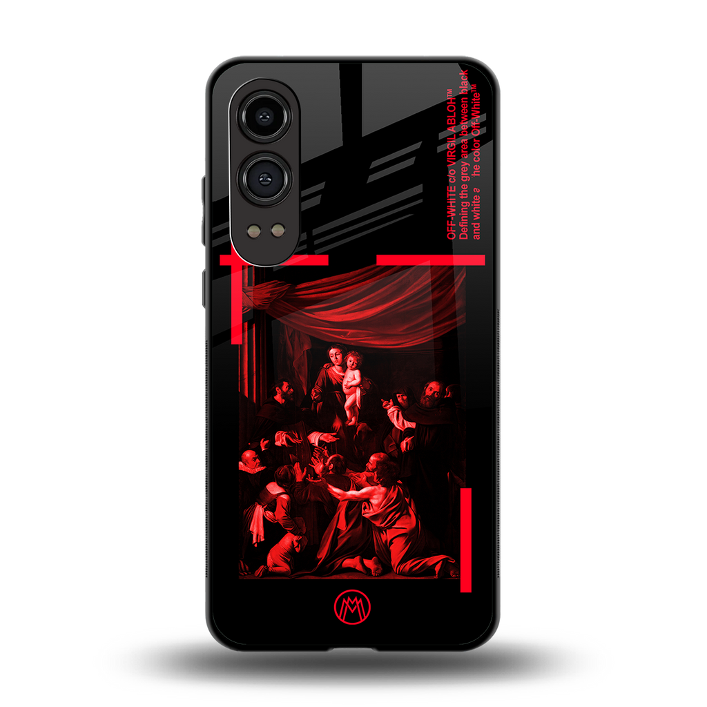 madonna of the rosary back phone cover | glass case for oneplus nord ce 4 lite