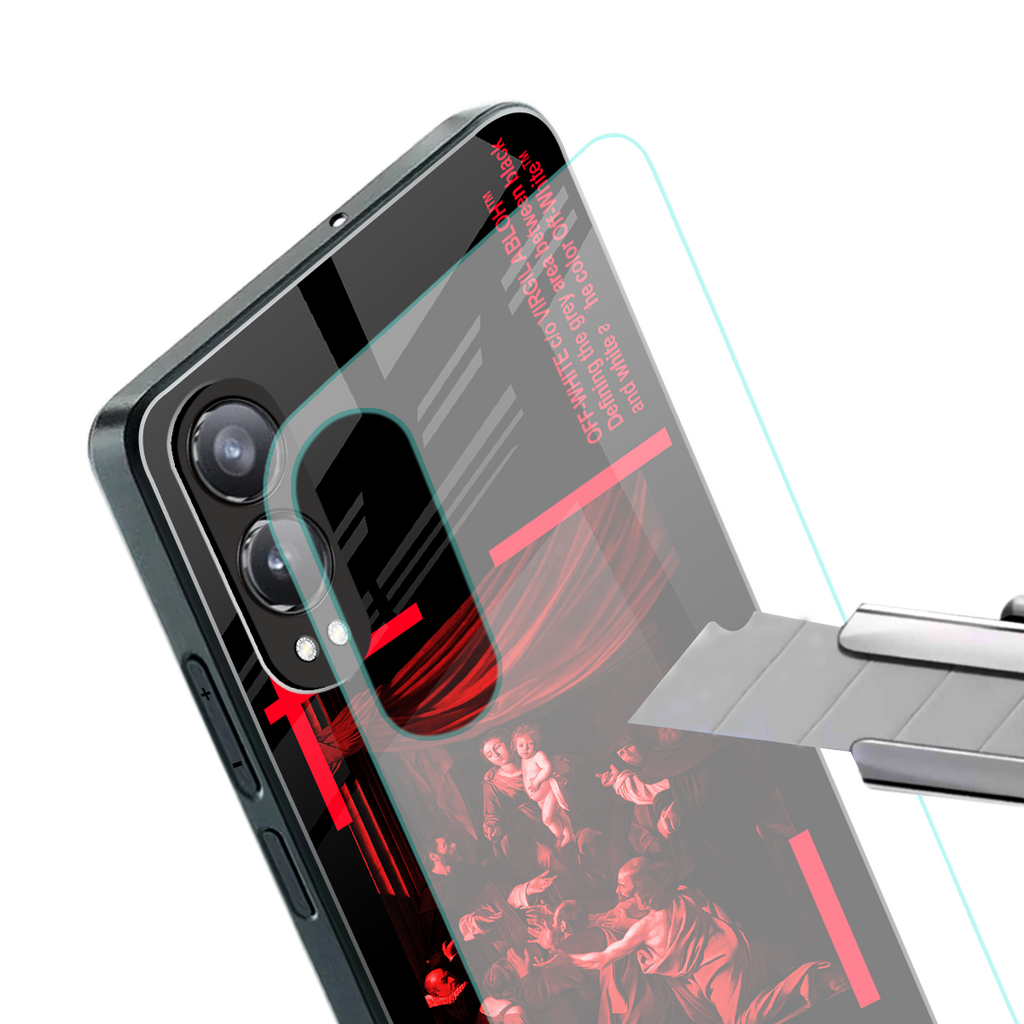 madonna of the rosary back phone cover | glass case for oneplus nord ce 4 lite