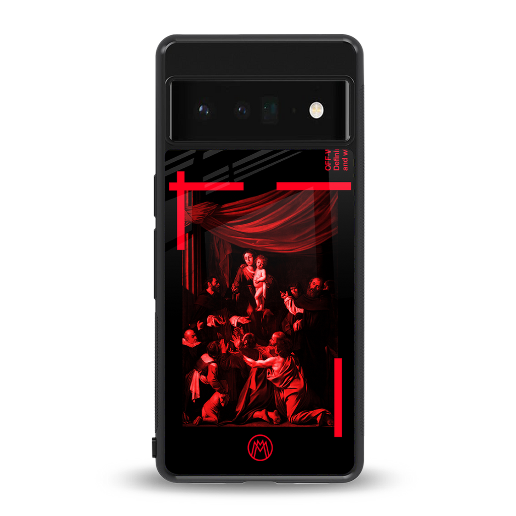 madonna of the rosary back phone cover | glass case for google pixel 6 pro