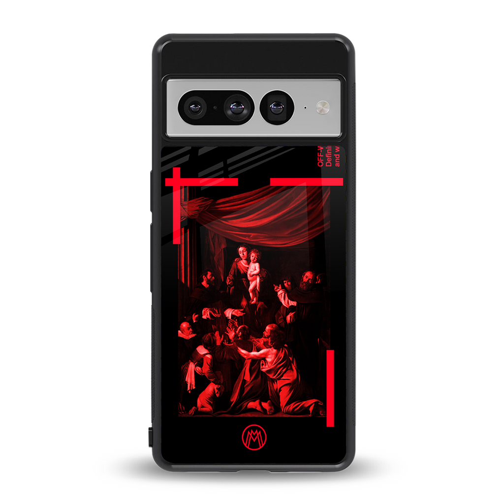madonna of the rosary back phone cover | glass case for google pixel 7 pro