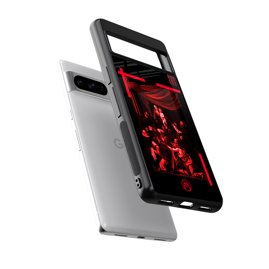 madonna of the rosary back phone cover | glass case for google pixel 8 pro