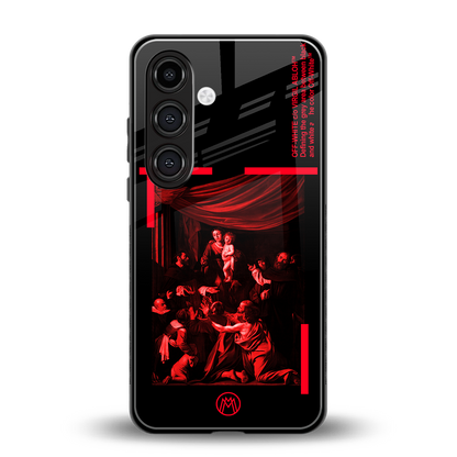 madonna of the rosary back phone cover | glass case for samsung galaxy s24 plus