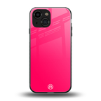 magenta paradise back phone cover | glass case for iphone 13 mini
