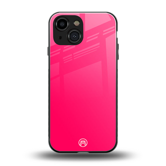 magenta paradise back phone cover | glass case for iphone 13 mini