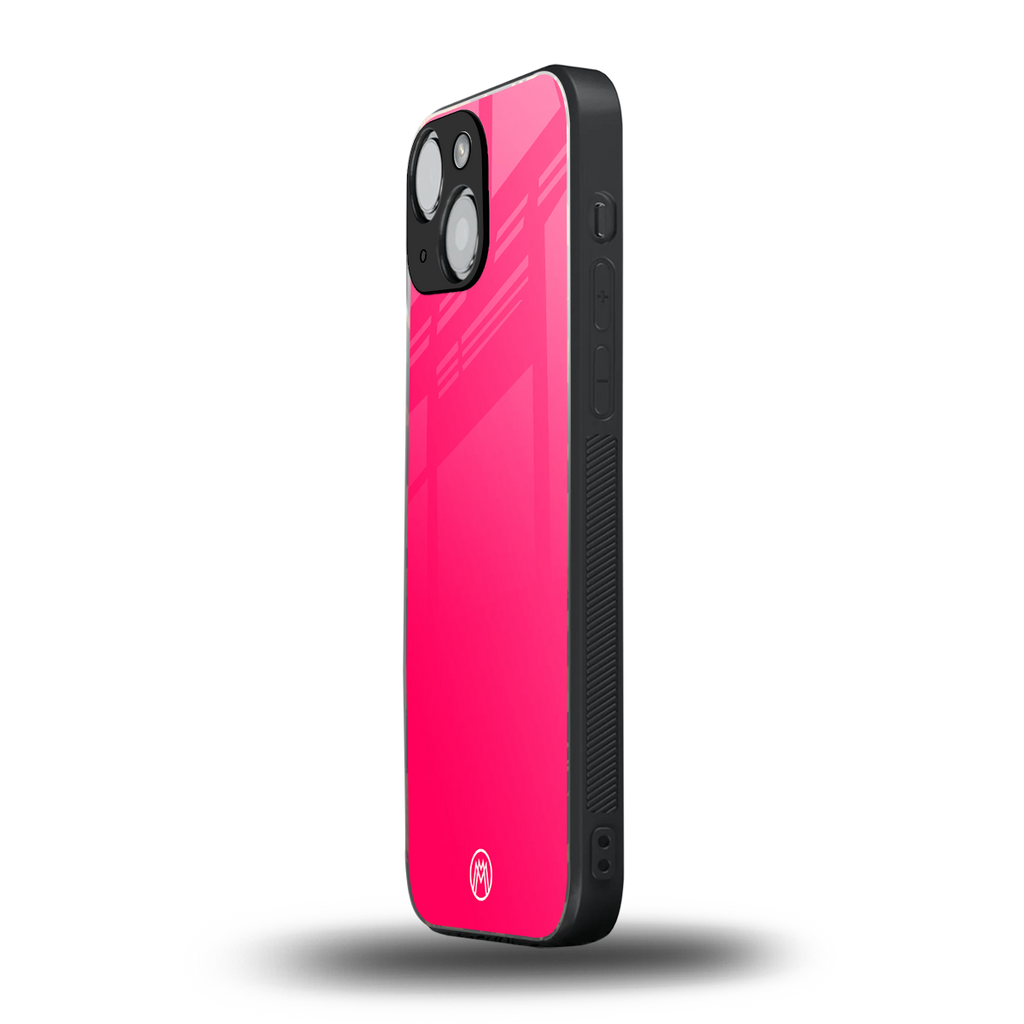 magenta paradise back phone cover | glass case for iphone 13 mini