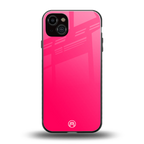 magenta paradise back phone cover | glass case for iphone 15 plus