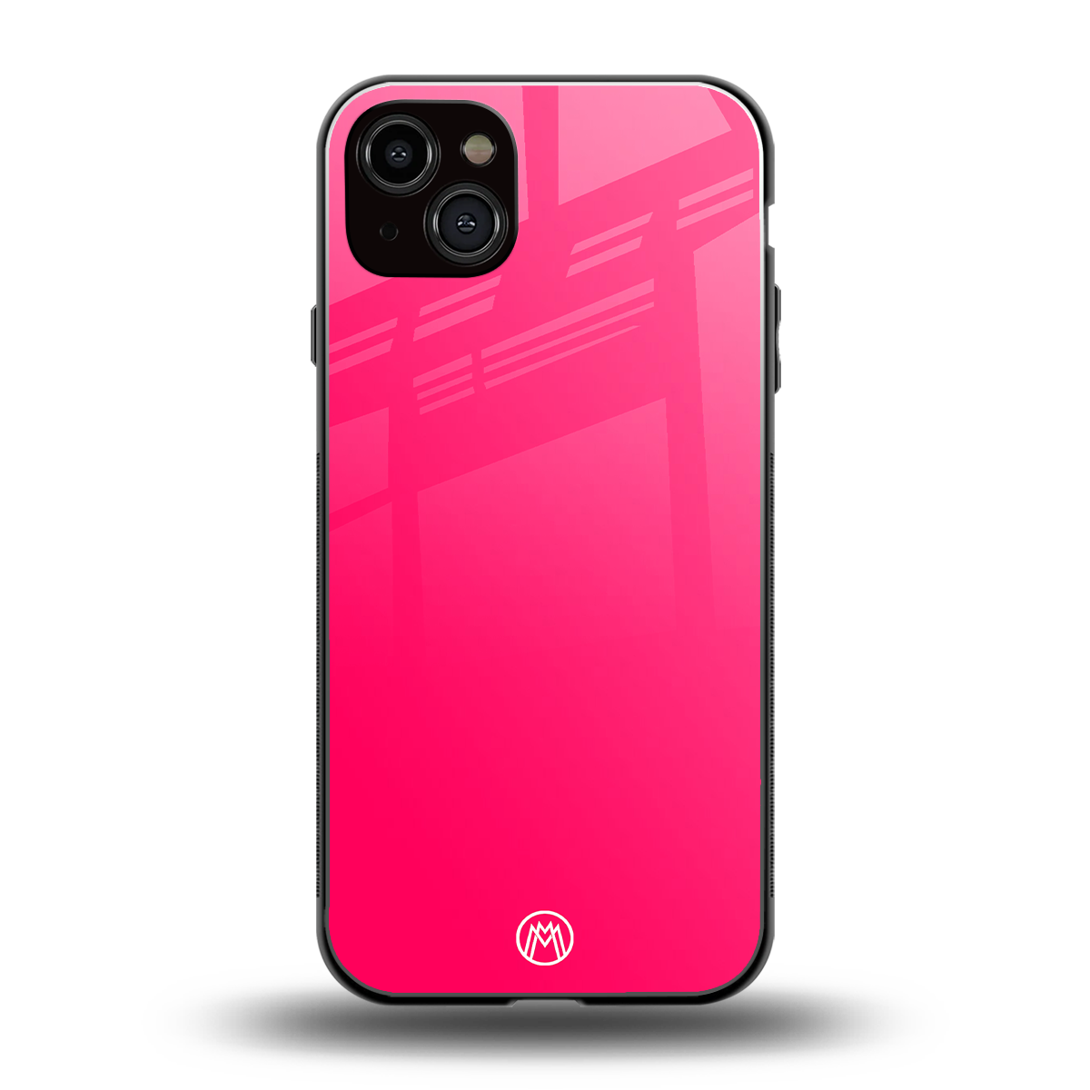 magenta paradise back phone cover | glass case for iphone 15 plus