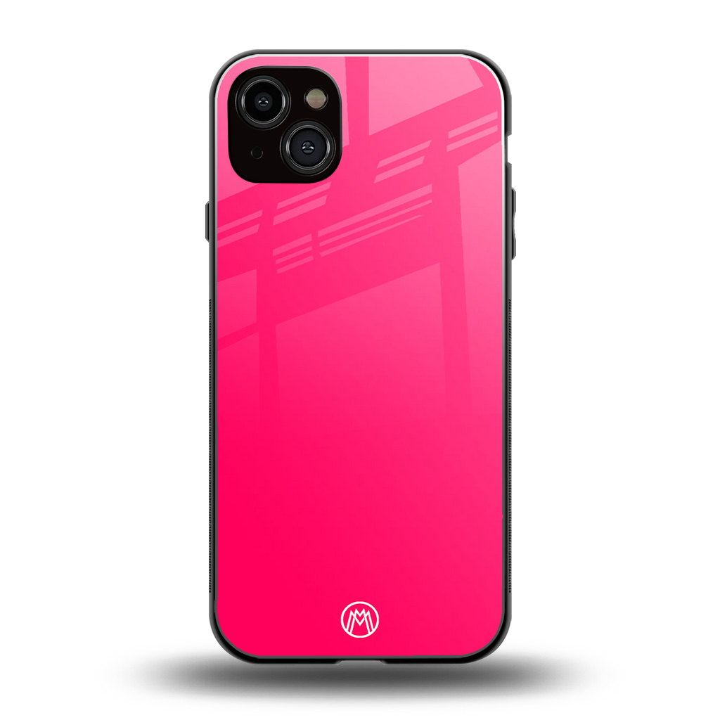 magenta paradise back phone cover | glass case for iphone 14 plus