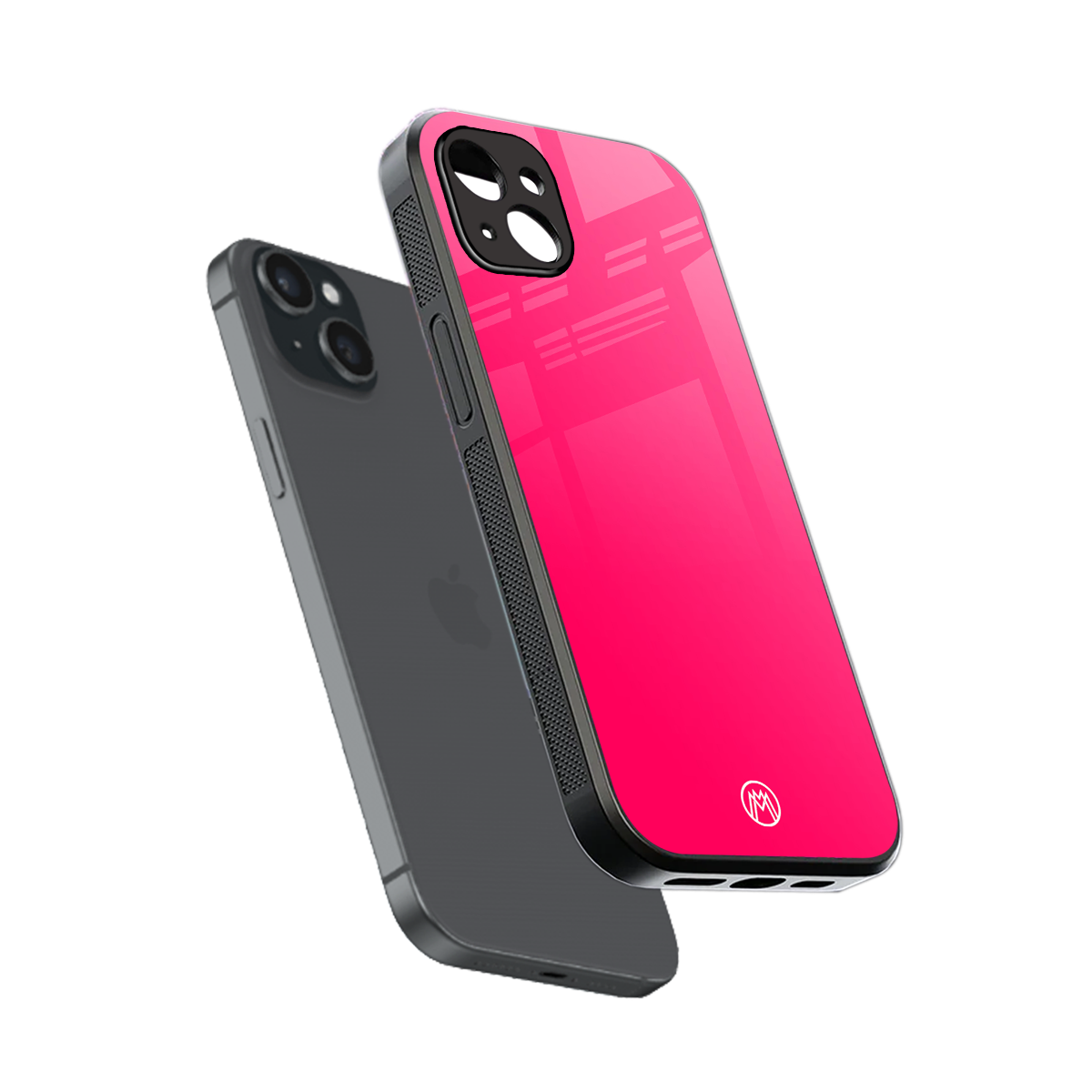 magenta paradise back phone cover | glass case for iphone 15 plus