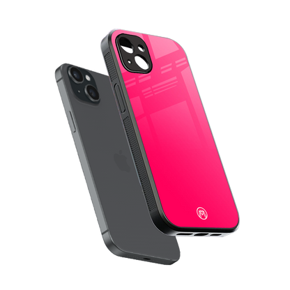 magenta paradise back phone cover | glass case for iphone 14 plus