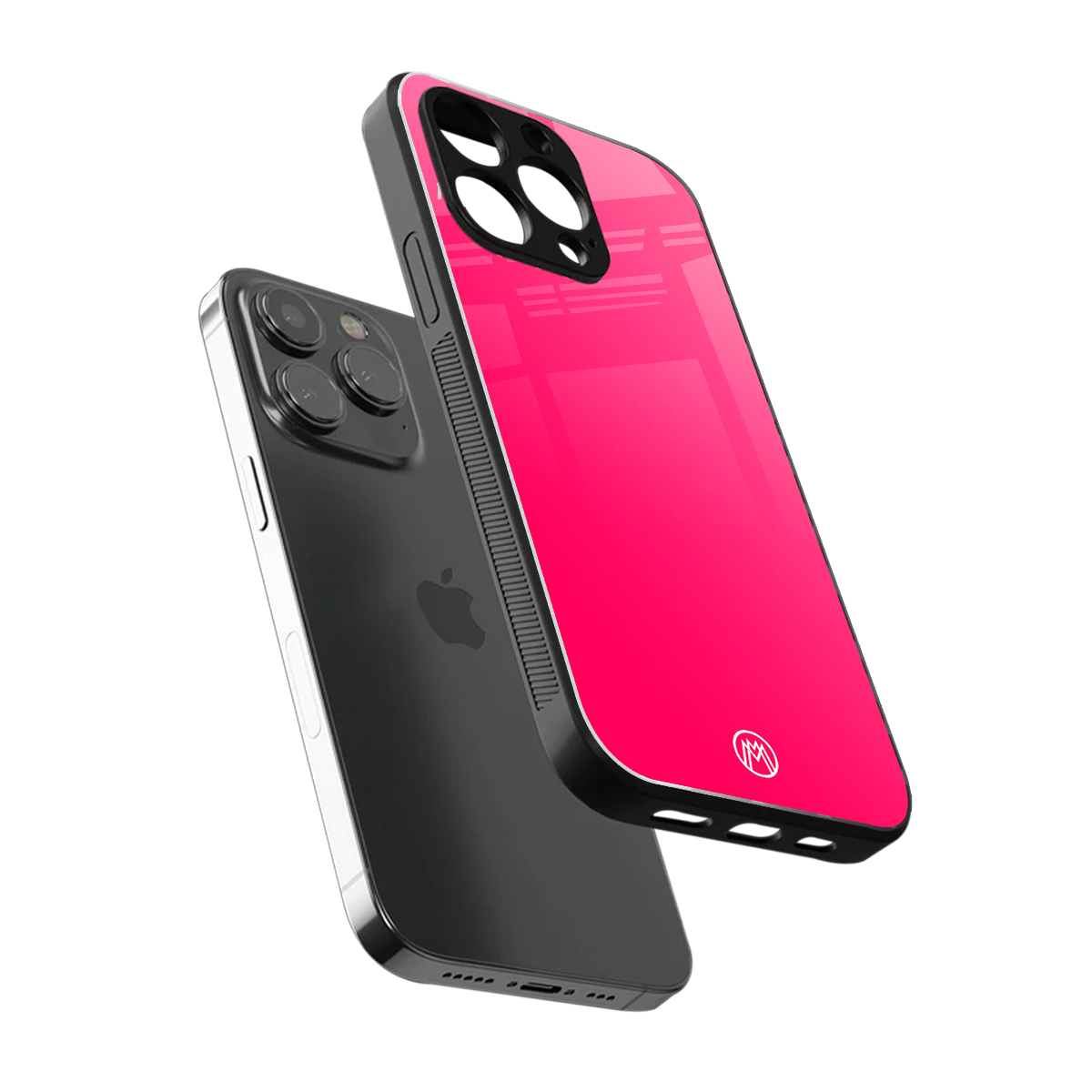 magenta paradise back phone cover | glass case for iphone 15 pro max