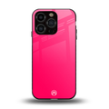 magenta paradise back phone cover | glass case for iphone 15 pro