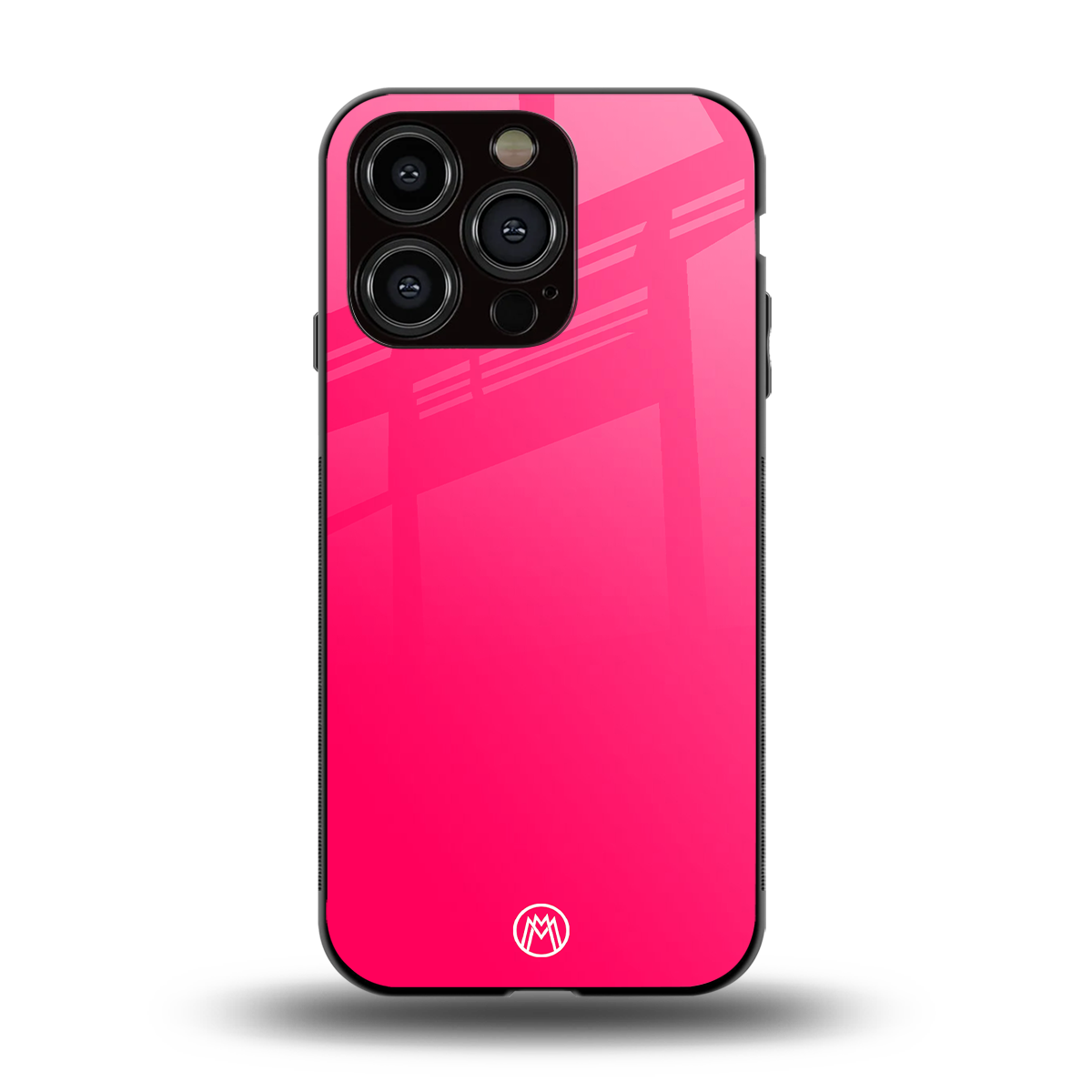 magenta paradise back phone cover | glass case for iphone 15 pro