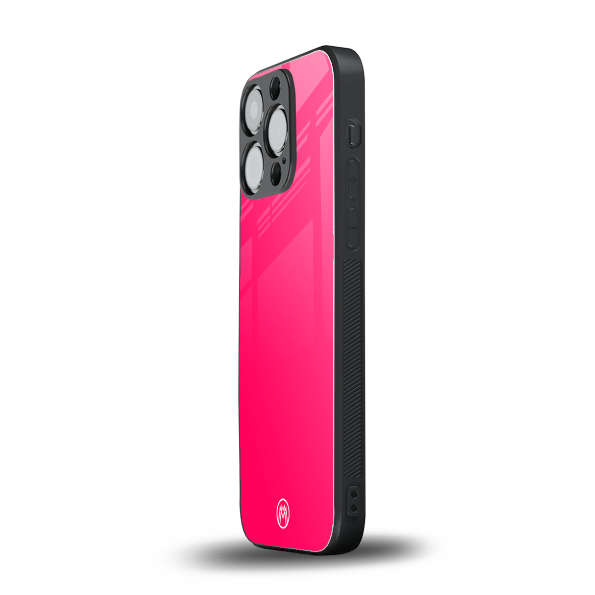 magenta paradise back phone cover | glass case for iphone 15 pro
