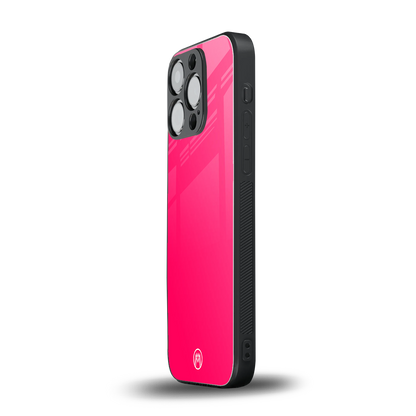 magenta paradise back phone cover | glass case for iphone 15 pro