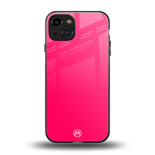 magenta paradise back phone cover | glass case for iphone 15