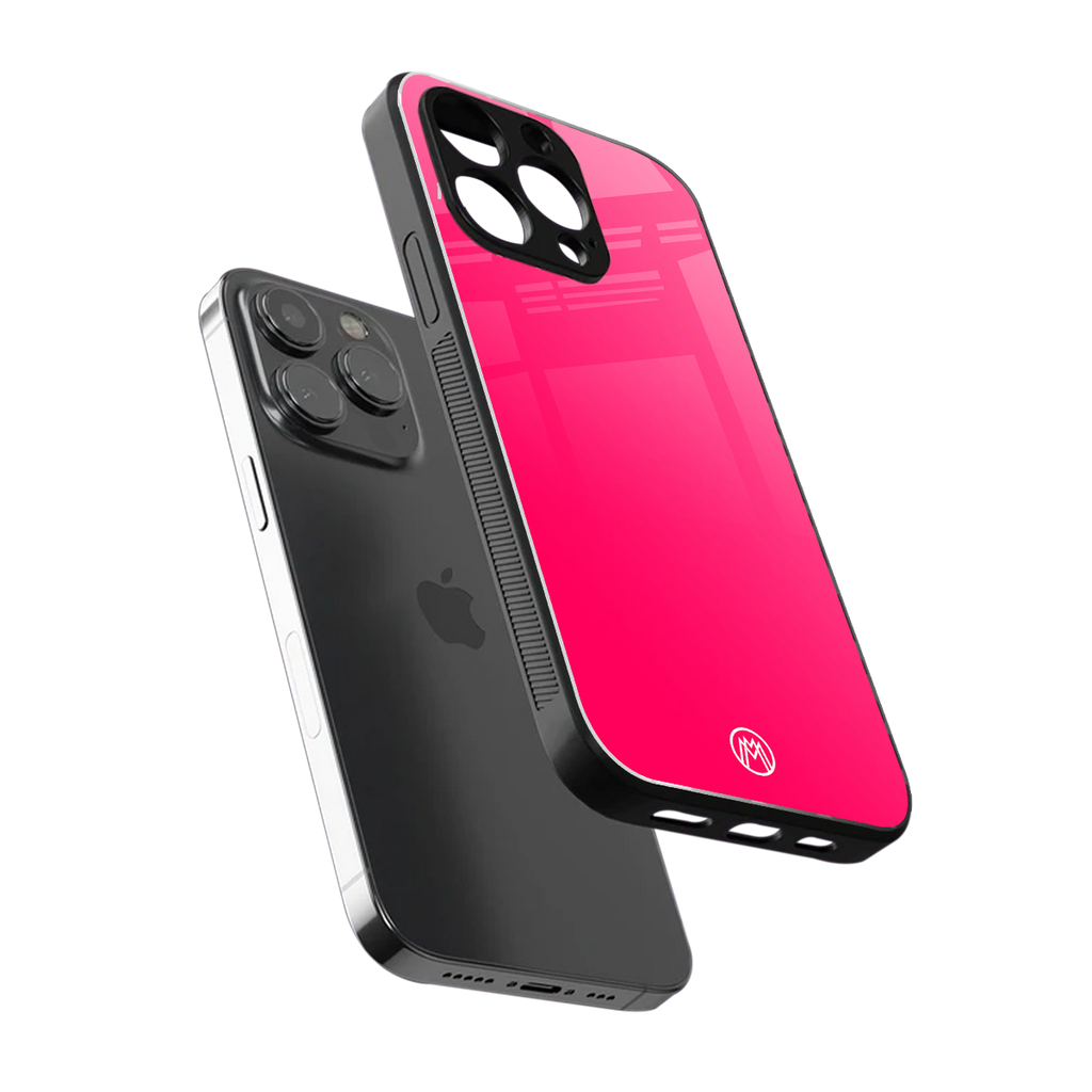 magenta paradise back phone cover | glass case for iphone 15 pro