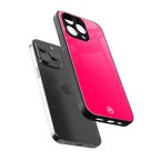 magenta paradise back phone cover | glass case for iphone 15 pro