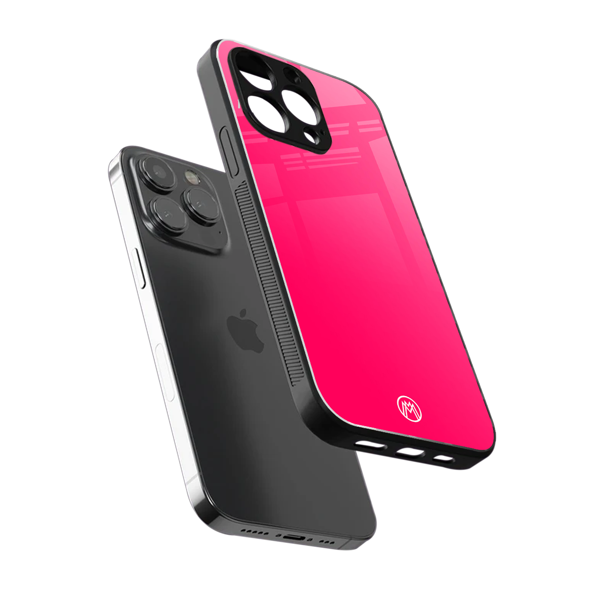 magenta paradise back phone cover | glass case for iphone 15 pro