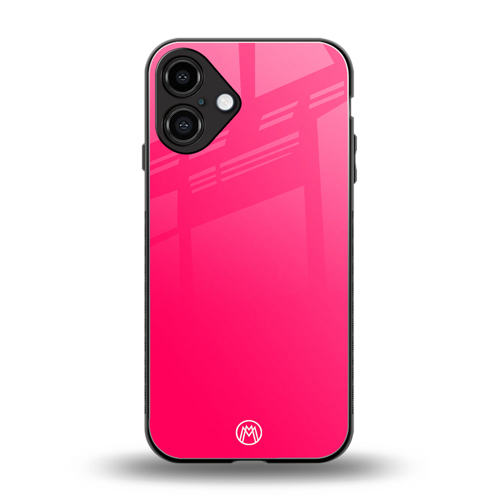 magenta paradise back phone cover | glass case for iphone 16 plus