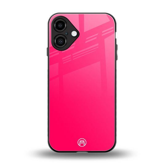 magenta paradise back phone cover | glass case for iphone 16 plus