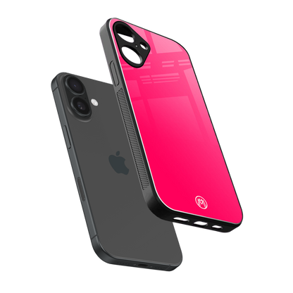 magenta paradise back phone cover | glass case for iphone 16 plus