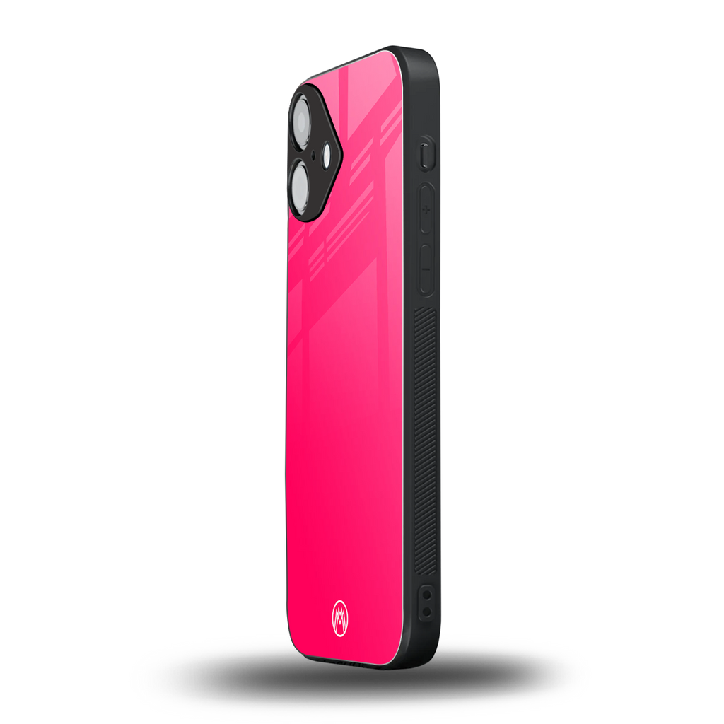 magenta paradise back phone cover | glass case for iphone 16 plus