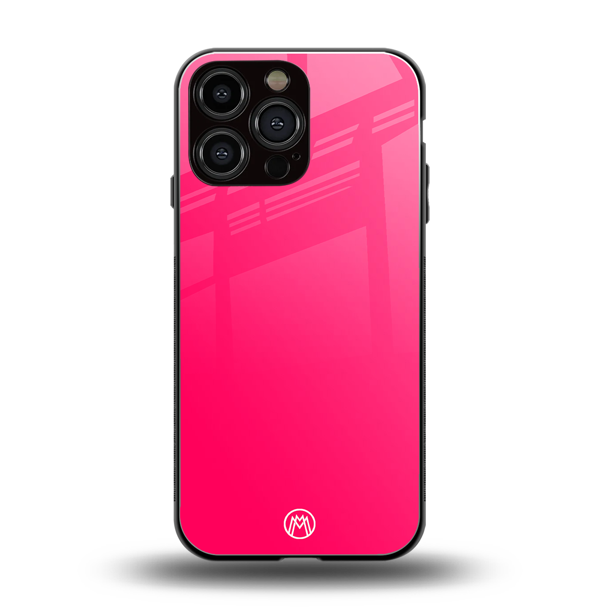 magenta paradise back phone cover | glass case for iphone 16 pro max