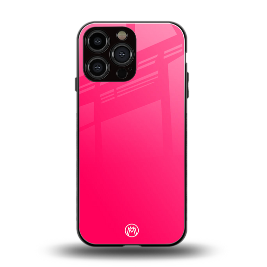 magenta paradise back phone cover | glass case for iphone 16 pro max