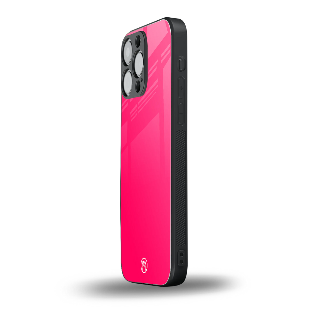 magenta paradise back phone cover | glass case for iphone 16 pro max